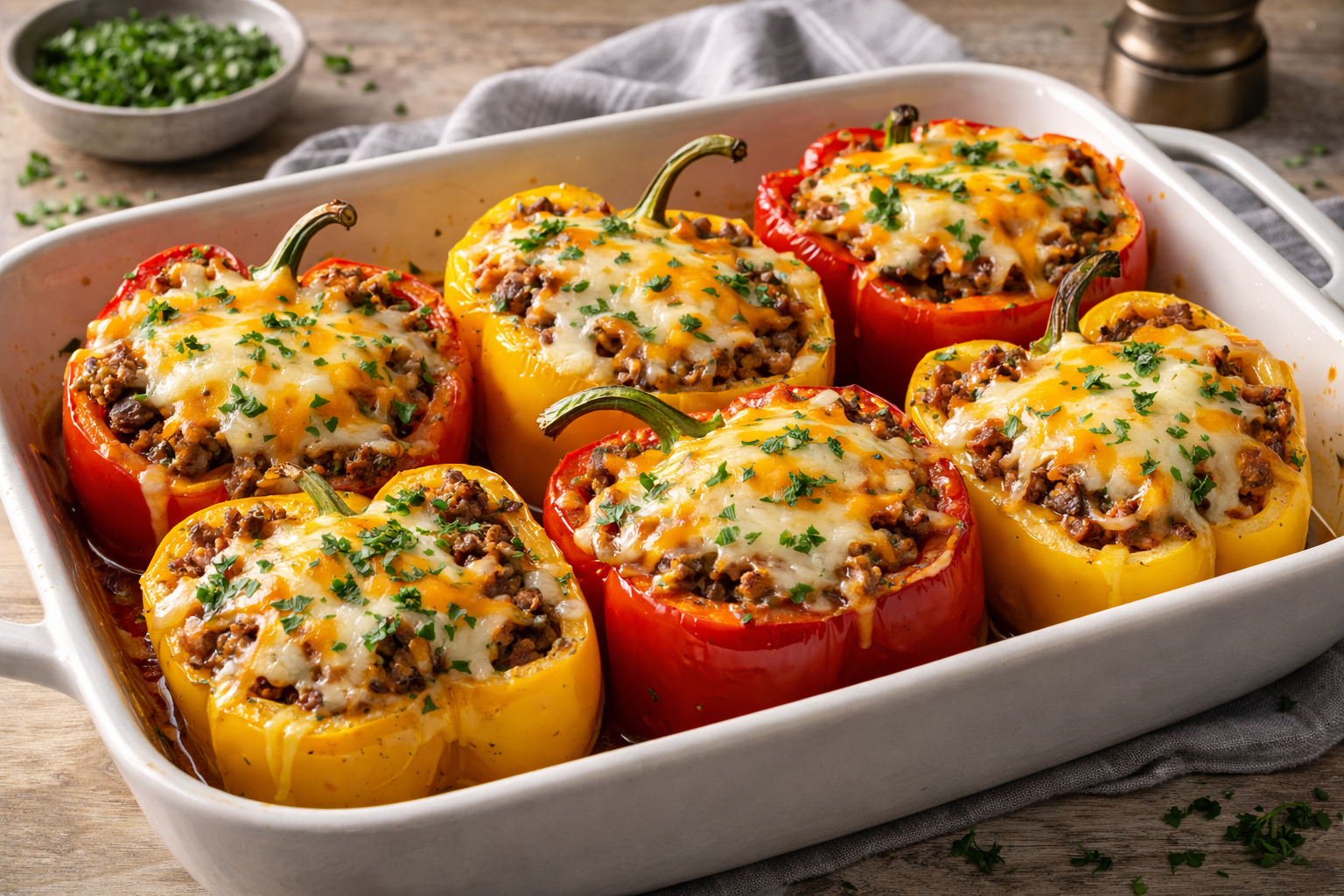 Stuffed Peppers Recipe with Rice